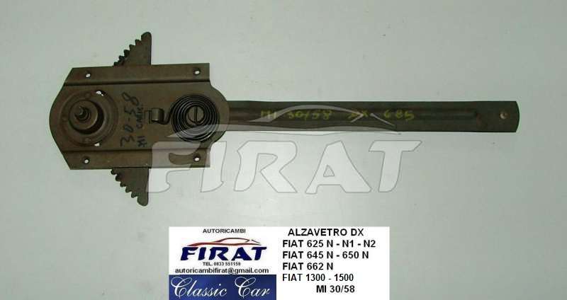 ALZAVETRO FIAT 1300 - 625 N - 645 N - 650 N - 662 N DX (30/58)